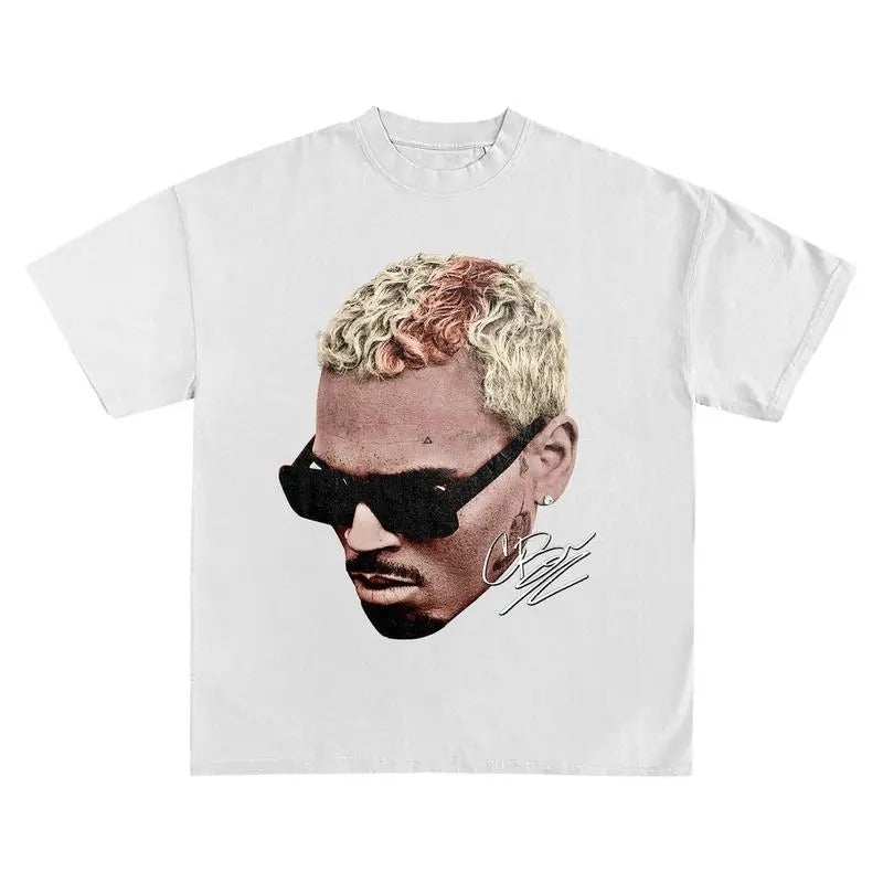 Chris Big Face 1111 Cotton Menswear Shirt for Music Fans Cotton Menswear Hoodie, Sweatshirt | HypeDripTees.com