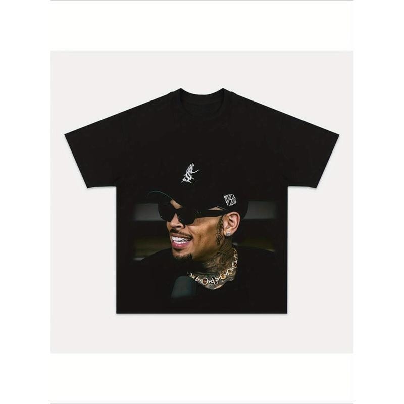 Chris Brown Cotton Round Neck Short Sleeve T-Shirt For Men Hoodie, Sweatshirt | HypeDripTees.com