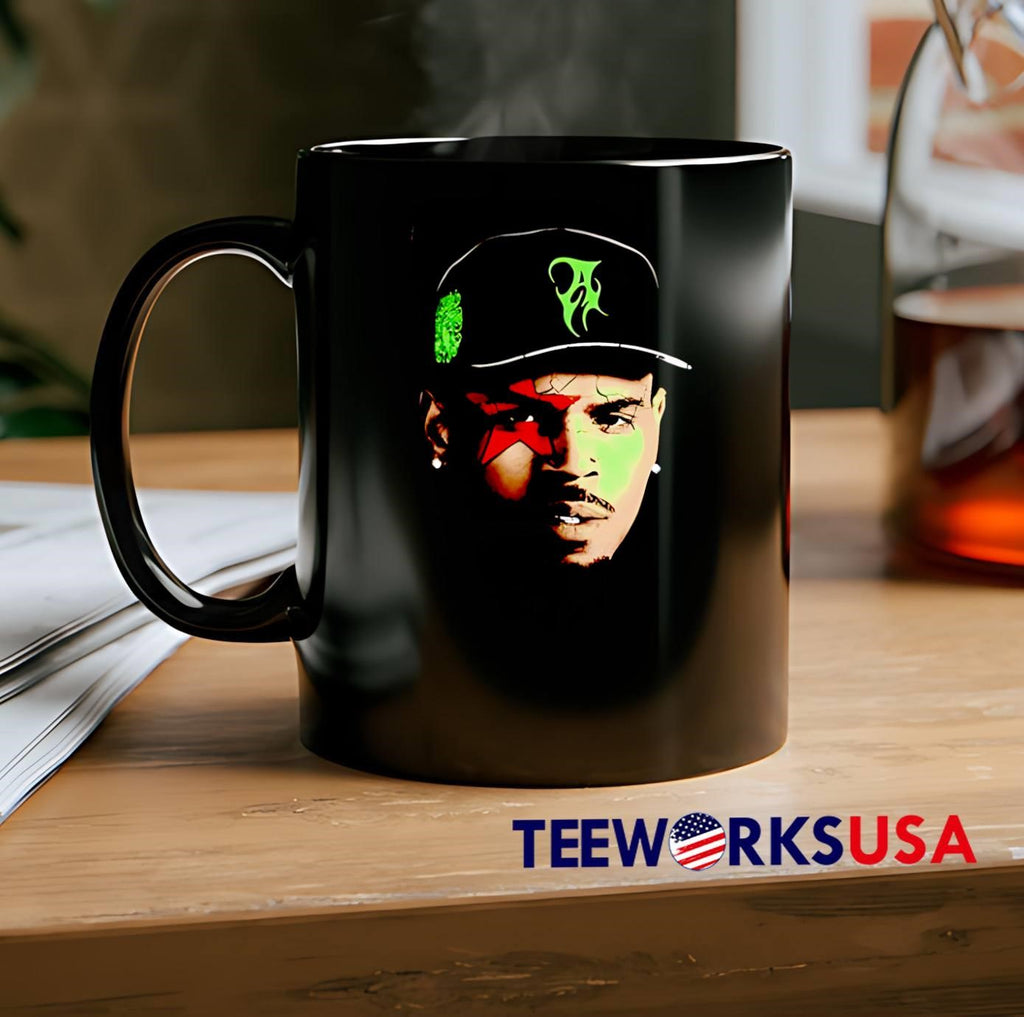 Chris Brown Face and Star Logo A Hat T-Shirt