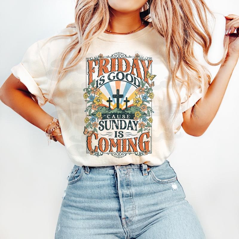 Christian s Shirt - Friday Is Good Cause Sunday Is Coming Shirt - Women Christian Religious Tee Sweatshirt #230-nar ...
