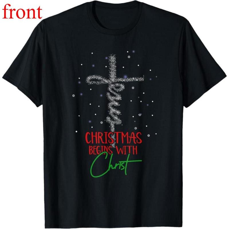 Christmas Begins With Christ Snowman Christian Religious T-Shirt Hoodie, Sweatshirt | HypeDripTees.com