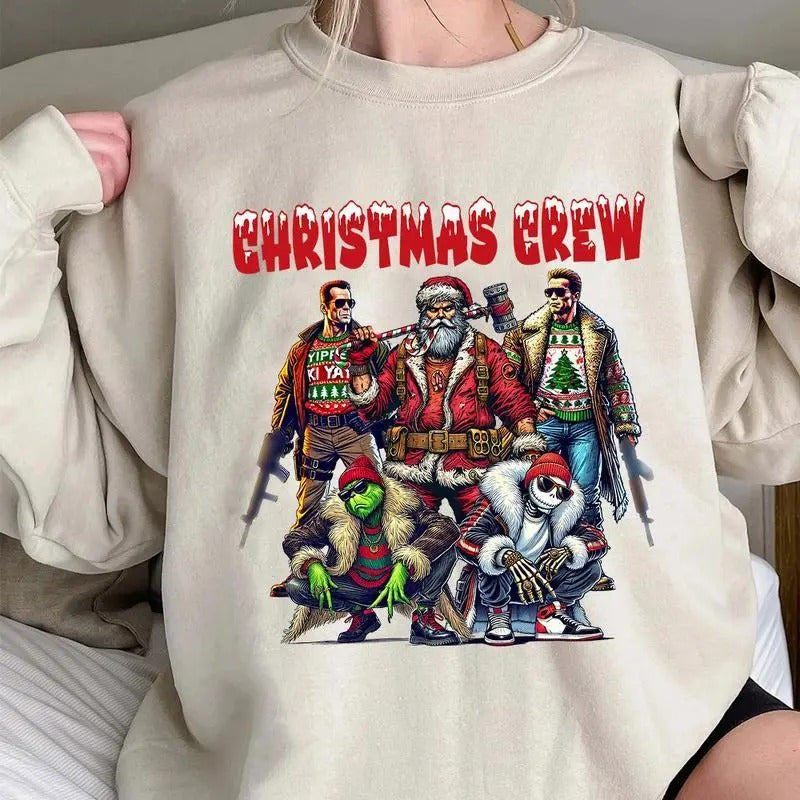 Christmas CREW Shirt, Christmas Movies Characters Shirt, Xmas Graphic Tee Hoodie, Sweatshirt | HypeDripTees.com