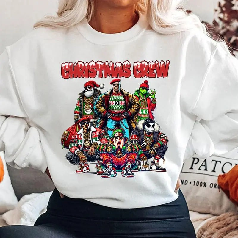 Christmas CREW Shirt, Christmas Movies Shirt, Xmas Graphic Tee, Christmas Crew Sweatshirt Hoodie | HypeDripTees.com