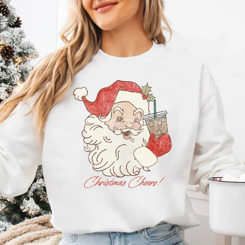 Christmas Cheers Crewneck Sweatshirt T-Shirts, Hoodie | HypeDripTees.com