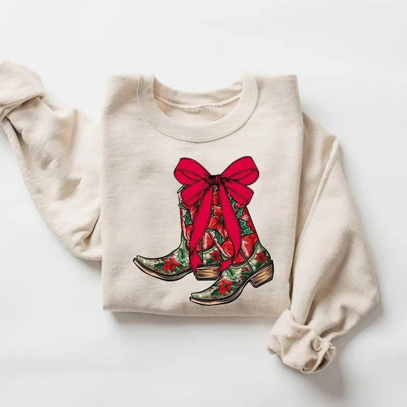 Coquette Boots Have Boot Scootin Merry Western Cowgirl Shirt 2024 Him Her T-Shirts, Hoodie, Sweatshirt
