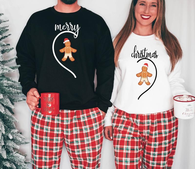 Christmas Couple Merry Christmas Sweatshirt, Christmas Couple Matching, Funny Christmas Couples Sweater, Holiday Couples...