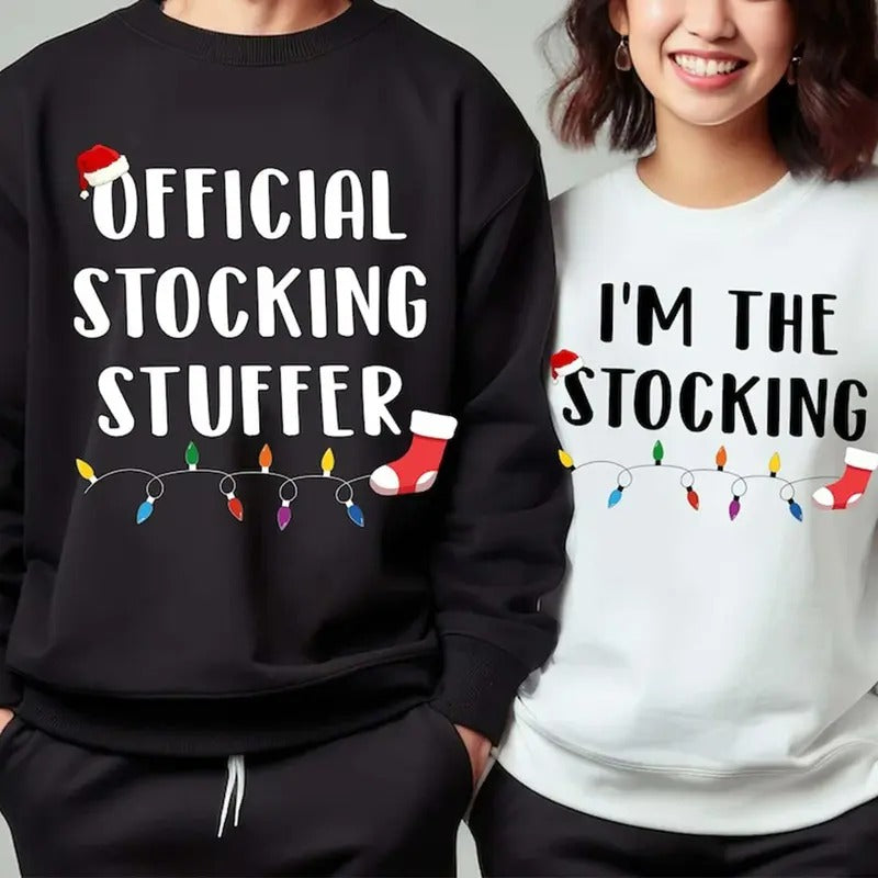 Christmas Couples Matching Sweatshirt, Matching Christmas Sweatshirt, Xmas Couple Shirt, Funny Christmas Sweatshirt,...