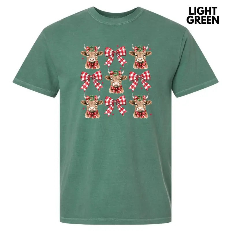 Christmas Cow Coquette Collage Comfort Colors T-Shirt 'NLB' Hoodie, Sweatshirt | HypeDripTees.com