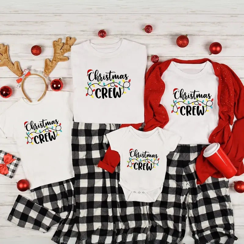 Christmas Crew Shirt, Christmas Family Matching Graphic Tee, Besties Holiday Matching T-shirt, Christmas Gifts Hoodie,...