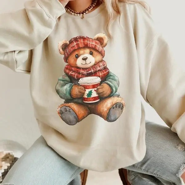 Christmas Cuddle Bear Sweatshirt, Christmas Shirt, Merry Christmas Sweatshirt, Cuddle Bear Shirt, For Men, For Women Hoodie