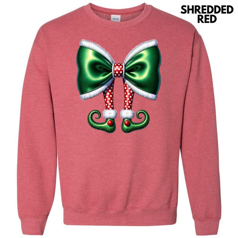 Christmas Elf Bow Sweatshirt 'NLB' T-Shirts, Hoodie | HypeDripTees.com