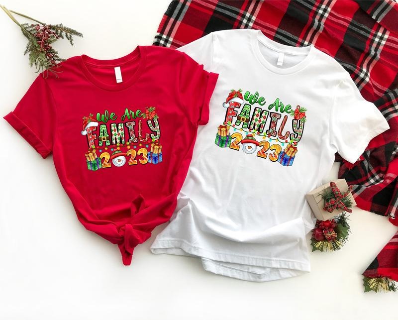 Christmas Family Shirt, We Are Family T-Shirt, Christmas Family Matching Tee, Winter Holiday With Big Family, Xmas Party...