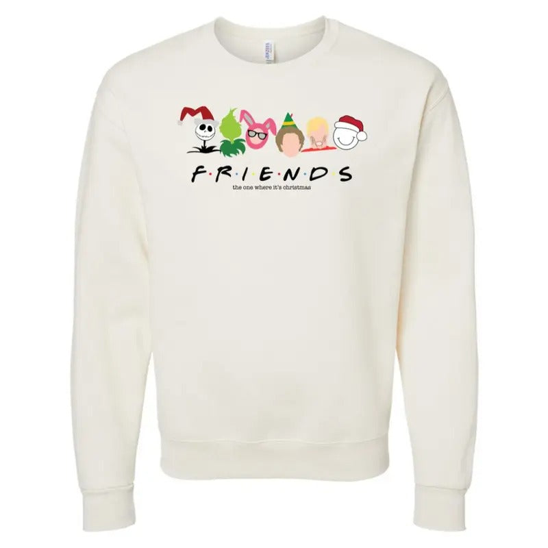 'Christmas Friends' Sweatshirt T-Shirts, Hoodie | HypeDripTees.com