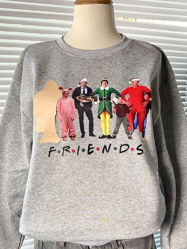 Christmas Friends Sweatshirt, Christmas Movies Shirt, Holiday Xmas Tee Shirt Hoodie | HypeDripTees.com