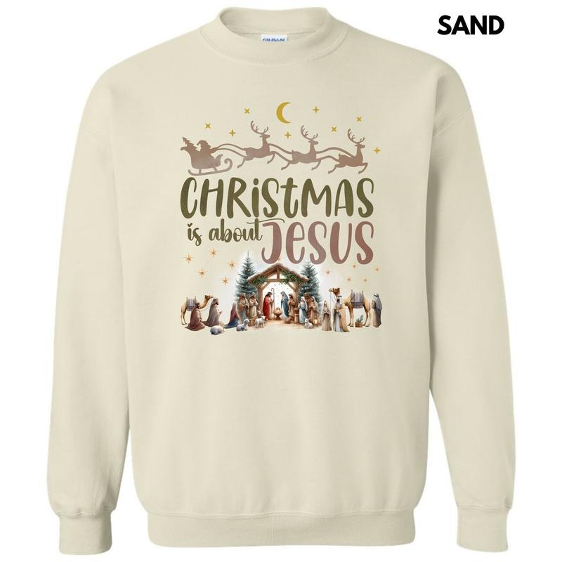 Christmas Is About Jesus Sweatshirt 'NLB' T-Shirts, Hoodie | HypeDripTees.com