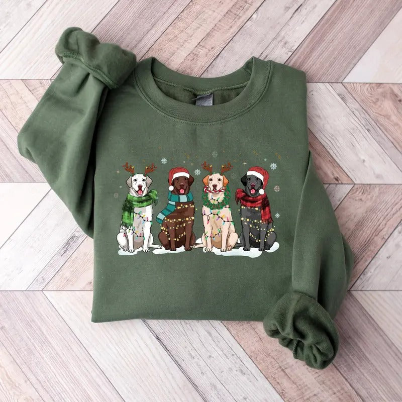 Christmas Labrador Retriever Sweatshirt, Christmas Sweatshirt, Labrador Shirt, Labrador Mom Shirt, Christmas Dog Shirt,...