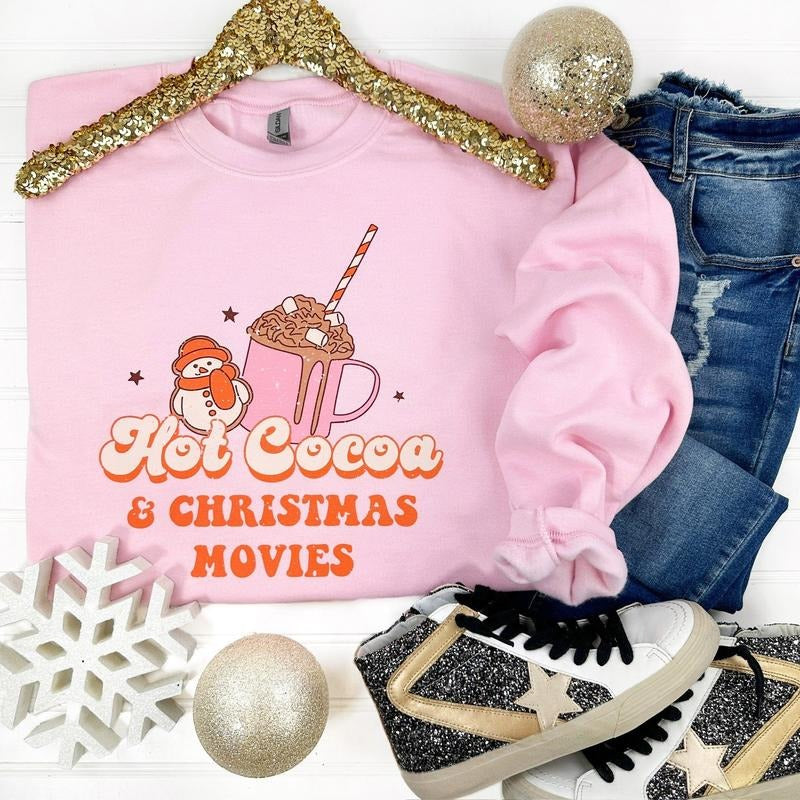 Christmas Movies & Cocoa Sweatshirt T-Shirts, Hoodie | HypeDripTees.com