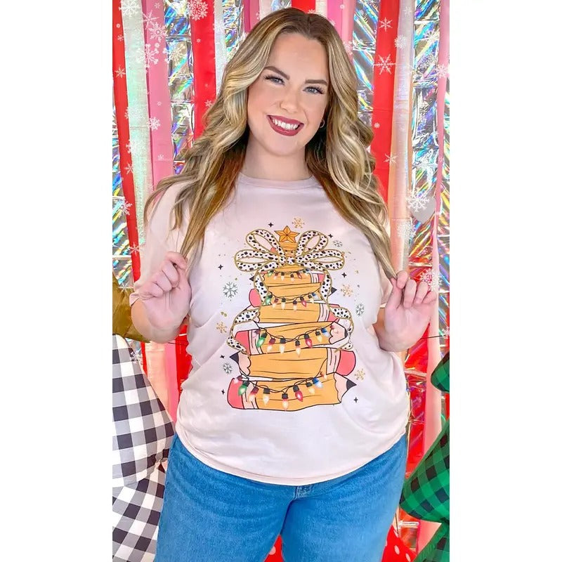 Christmas Pencil Teacher Graphic T-Shirt Hoodie, Sweatshirt | HypeDripTees.com