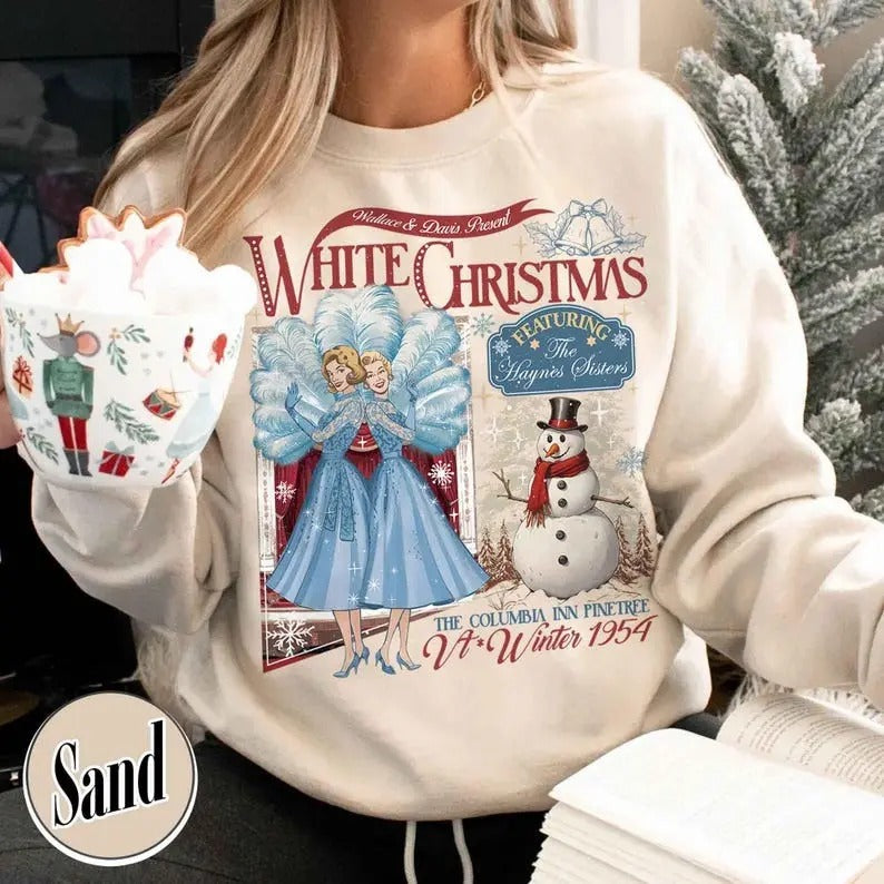 Christmas Sister Sweatshirt,Christmas Shirt,Christmas Movie Watching Shirt,Christmas Holiday,White Christmas Movie...