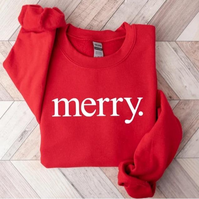 Christmas Sweatshirt, Merry Christmas Sweatshirt, Christmas Shirt for Women, Christmas Crewneck Sweatshirt, Holiday...