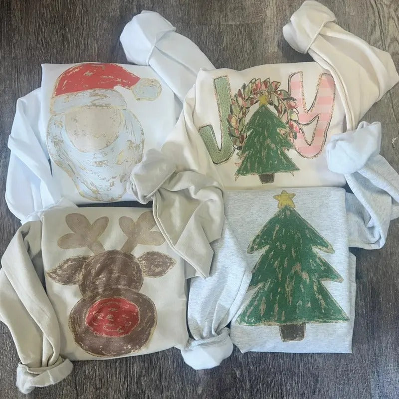 Christmas Sweatshirts - Gold Outline Christmas Sweatshirts - Christmas Look T-Shirts, Hoodie | HypeDripTees.com