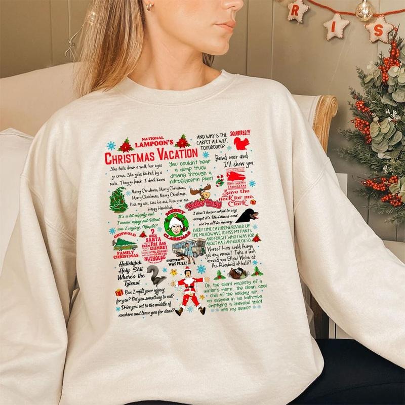 Christmas Vacation Sweatshirt, Hoodie, Christmas Movie Character Sweatshirt, Christmas Gift T-Shirts | HypeDripTees.com