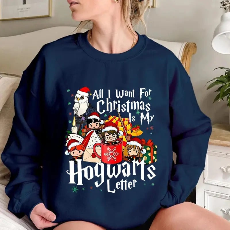 Christmas is my Poudlard Sweatshirt, HP fans, HP Gift, Harry Fans Sweatshirt T-Shirts, Hoodie | HypeDripTees.com