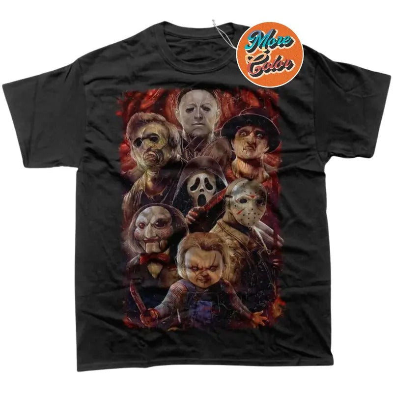 Chucky Shirt, Freddy Krueger Shirt, Jason Voorhees Shirt, Horror Shirts, Cotton Unisex T-shirt, Crew Neck, Size S- 3XL,...