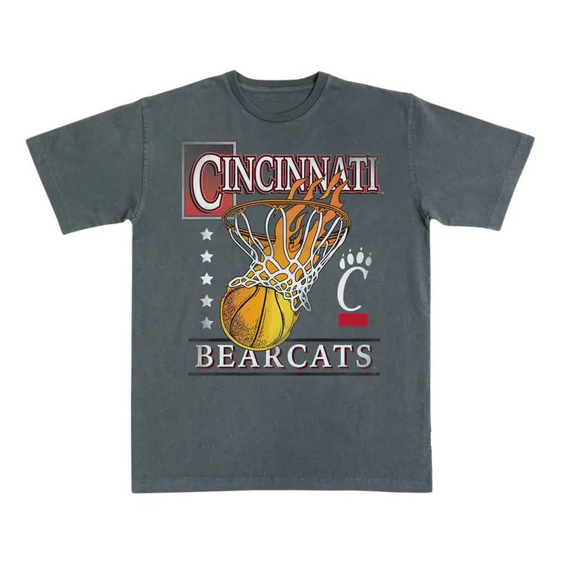 Cincinnati Hoops Heavy Tee, NCAA Shirt, Vintage Football Shirt, Sport Tee, Unisex Shirt For Men, For Women Menswear...