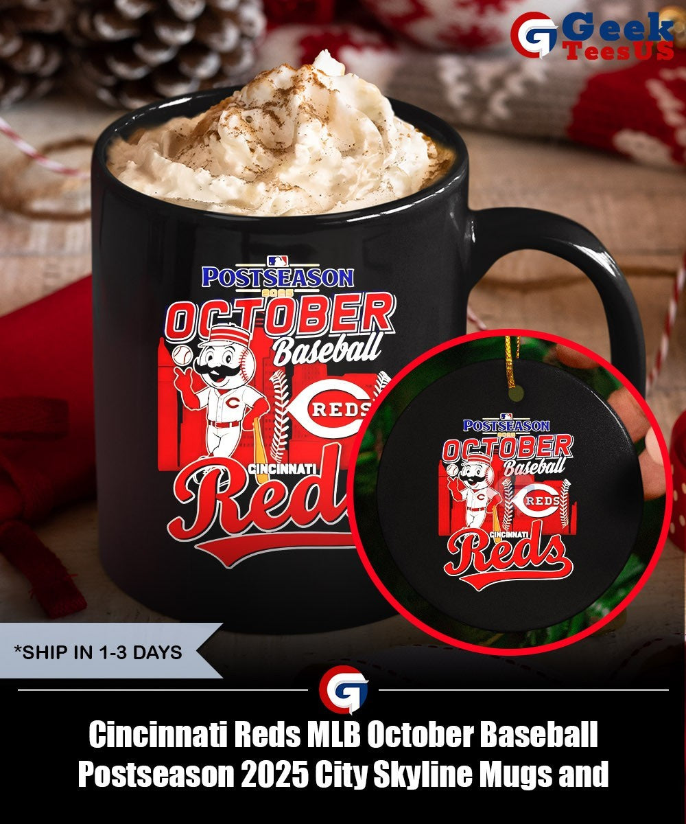 Cincinnati Reds MLB October Baseball Postseason 2025 City Skyline shirt