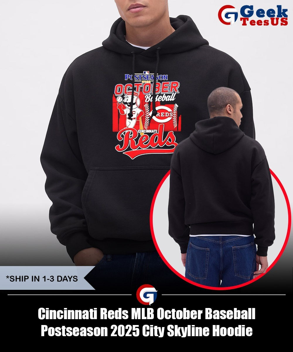Cincinnati Reds MLB October Baseball Postseason 2025 City Skyline shirt