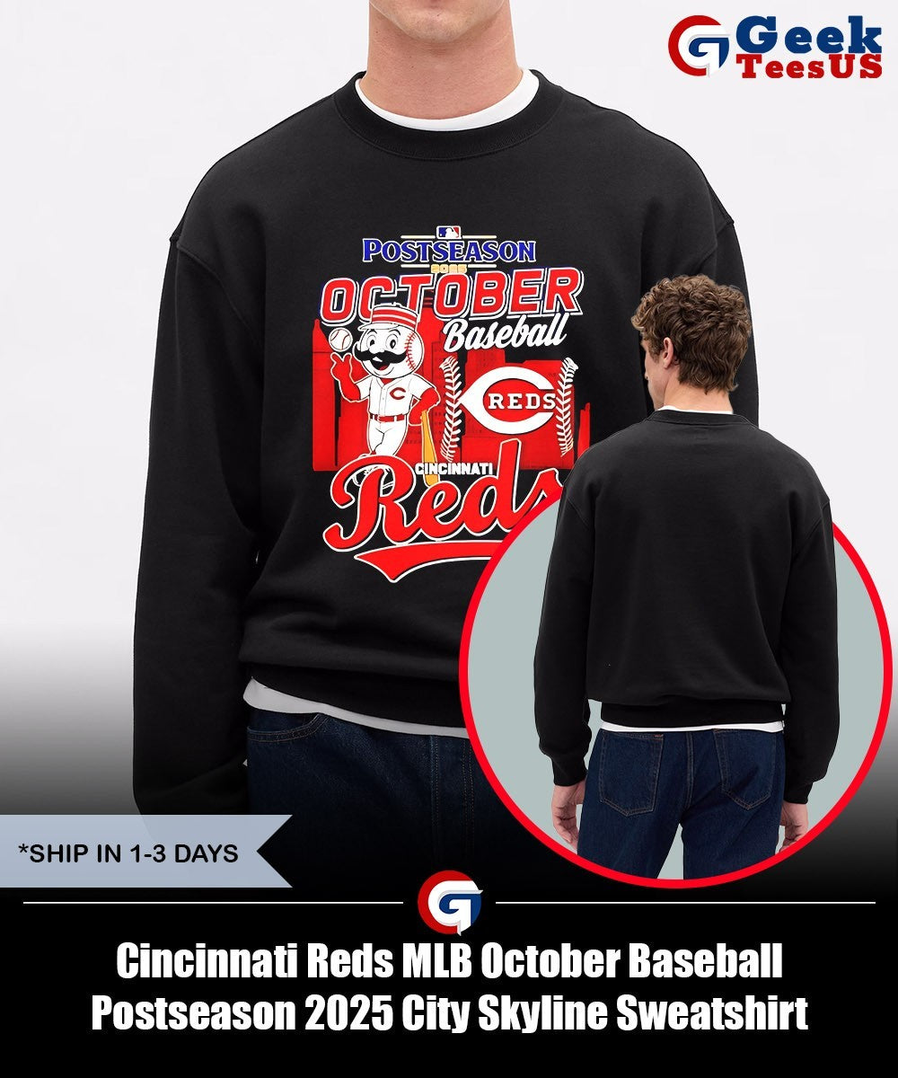 Cincinnati Reds MLB October Baseball Postseason 2025 City Skyline shirt