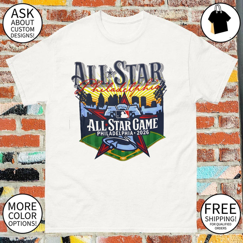 City Skyline Philadelphia Phillies Baseball MLB 2026 All Star Game logo shirt