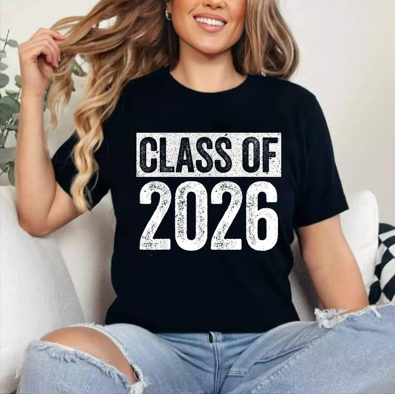 Class Of 2026 Shirt Senior 2026 Graduation T-Shirt | Unisex Cotton Tee, Short Sleeve, Size S-3XL Hoodie, Sweatshirt