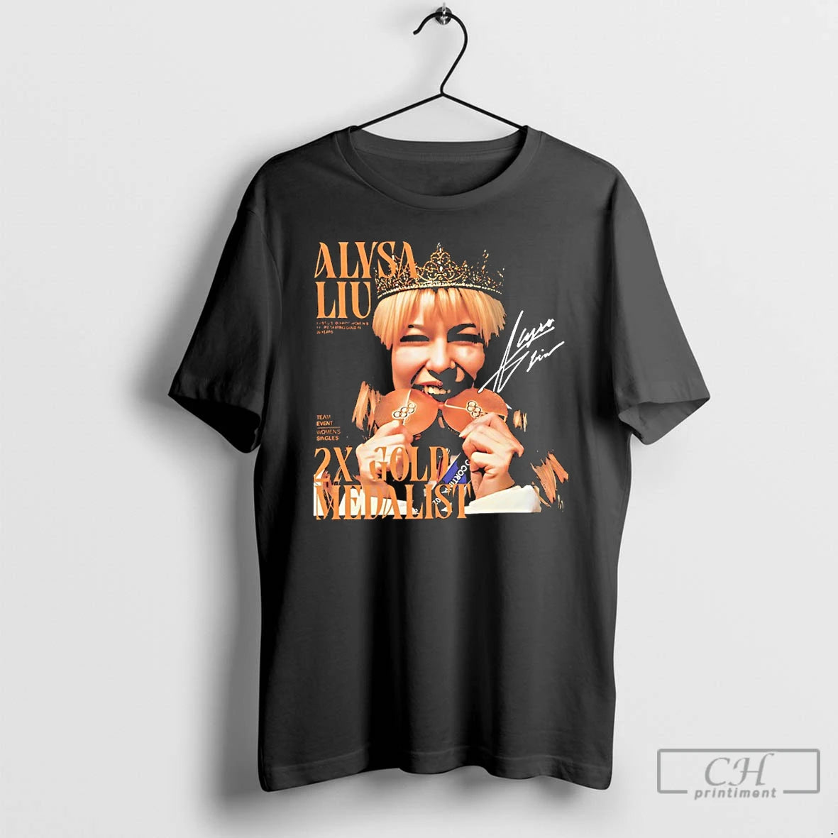 Classic Alysa Liu 2x Olympic Gold Medalist Signature Graphic T-Shirts, Hoodie, Sweatshirt | HypeDripTees.com