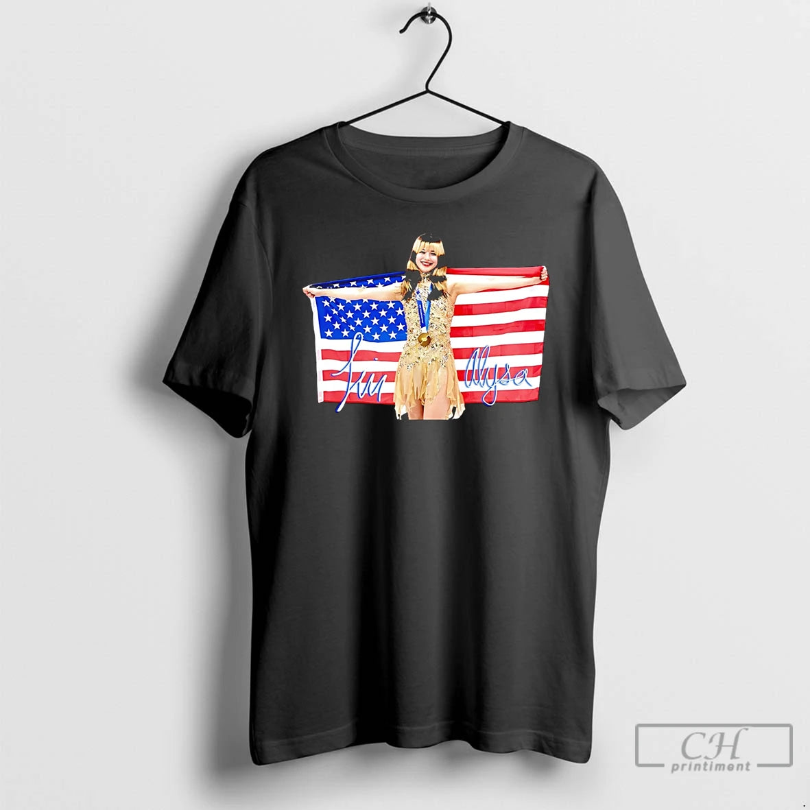 Classic Alysa Liu Usa Team 2026 Olympic Champions Usa Flag Signature T-Shirts, Hoodie, Sweatshirt | HypeDripTees.com