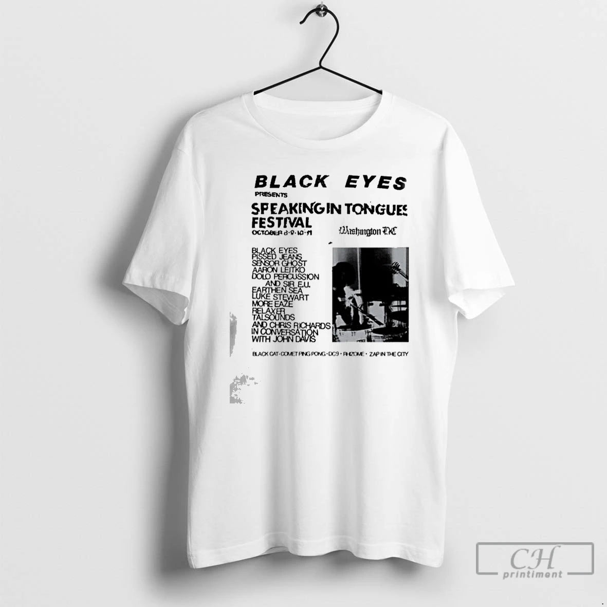 Classic Black Eyes Dischord Speaking In Tongues Festival 2025 T Shirts