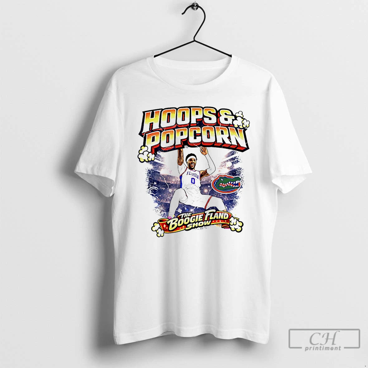 Classic Boogie Fland Florida Gators Hoops And Popcorn The Boogie Fland Show T Shirts Sweater Hoodie, Sweatshirt