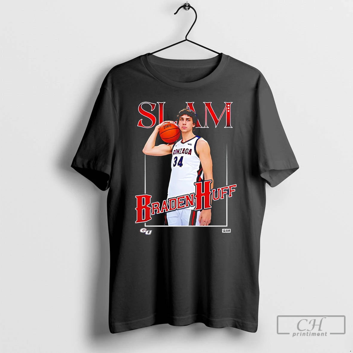 Classic Braden Huff Gonzaga Bulldogs Slam Graphic T-Shirts, Hoodie, Sweatshirt | HypeDripTees.com