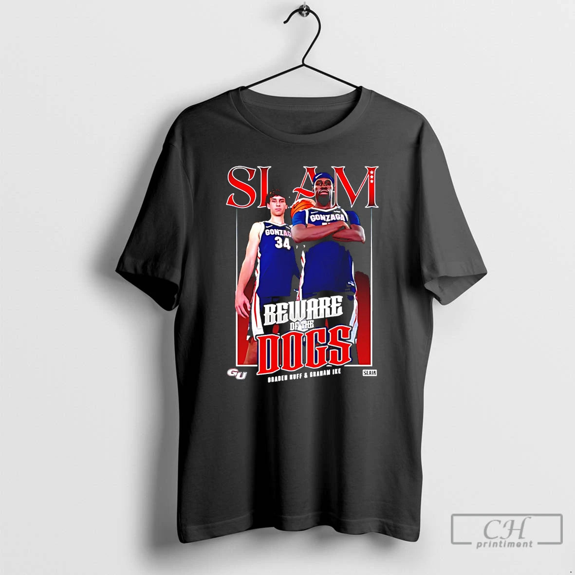 Classic Braden Huff And Graham Ike Gonzaga Bulldogs Beware Of The Dogs Slam T Shirts Hoodie, Sweatshirt | HypeDripTees.com