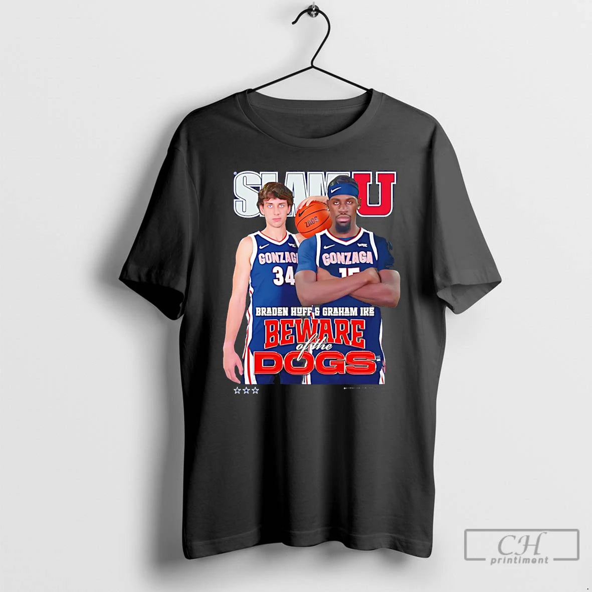 Classic Braden Huff And Graham Ike Gonzaga Bulldogs Slamu Beware Of The Dogs T Shirts Hoodie, Sweatshirt | HypeDripTees.com