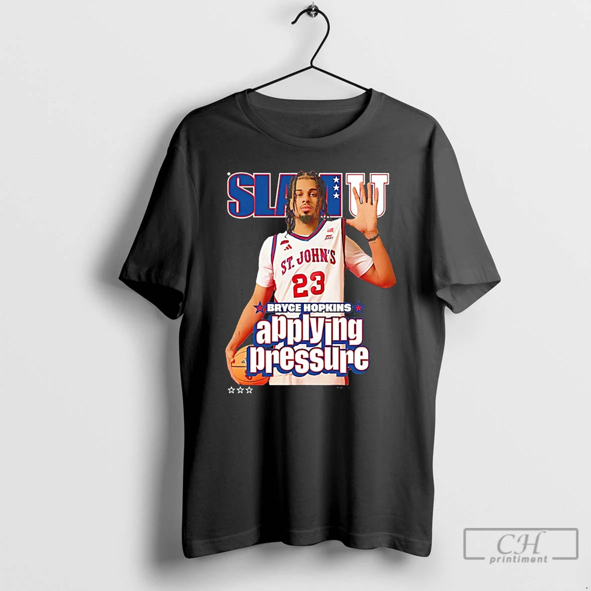 Classic Bryce Hopkins St Johns Red Storm Slamu Applying Pressure T-Shirts, Hoodie, Sweatshirt | HypeDripTees.com