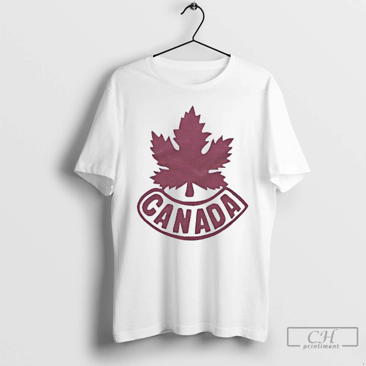 Classic Canada Leaf Olympic Look From The 1928s Mens White Tee T Shirts