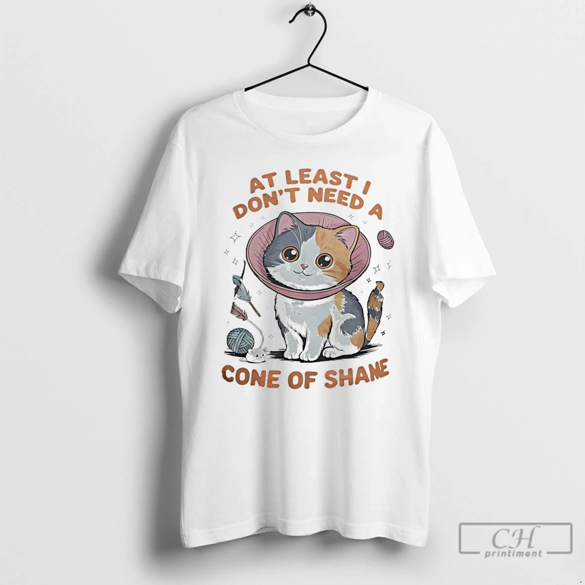 Classic Cat At Least I Dont Need A Cone Of Shame T-Shirts, Hoodie, Sweatshirt | HypeDripTees.com