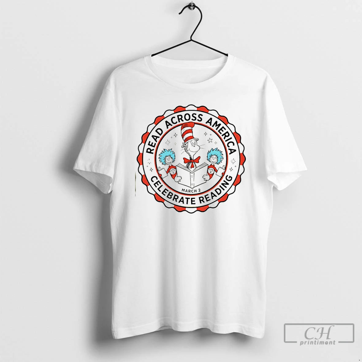 Classic Cat In The Hat Read Across America Celebrate Reading March 2 T Shirts Sweater Hoodie, Sweatshirt | HypeDripTees.com