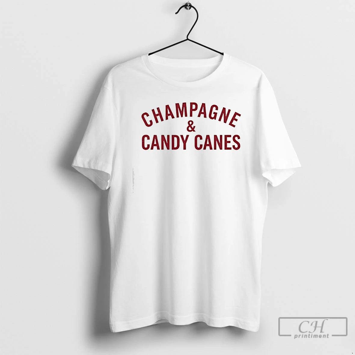 Classic Champagne And Candy Canes Holiday Christmas