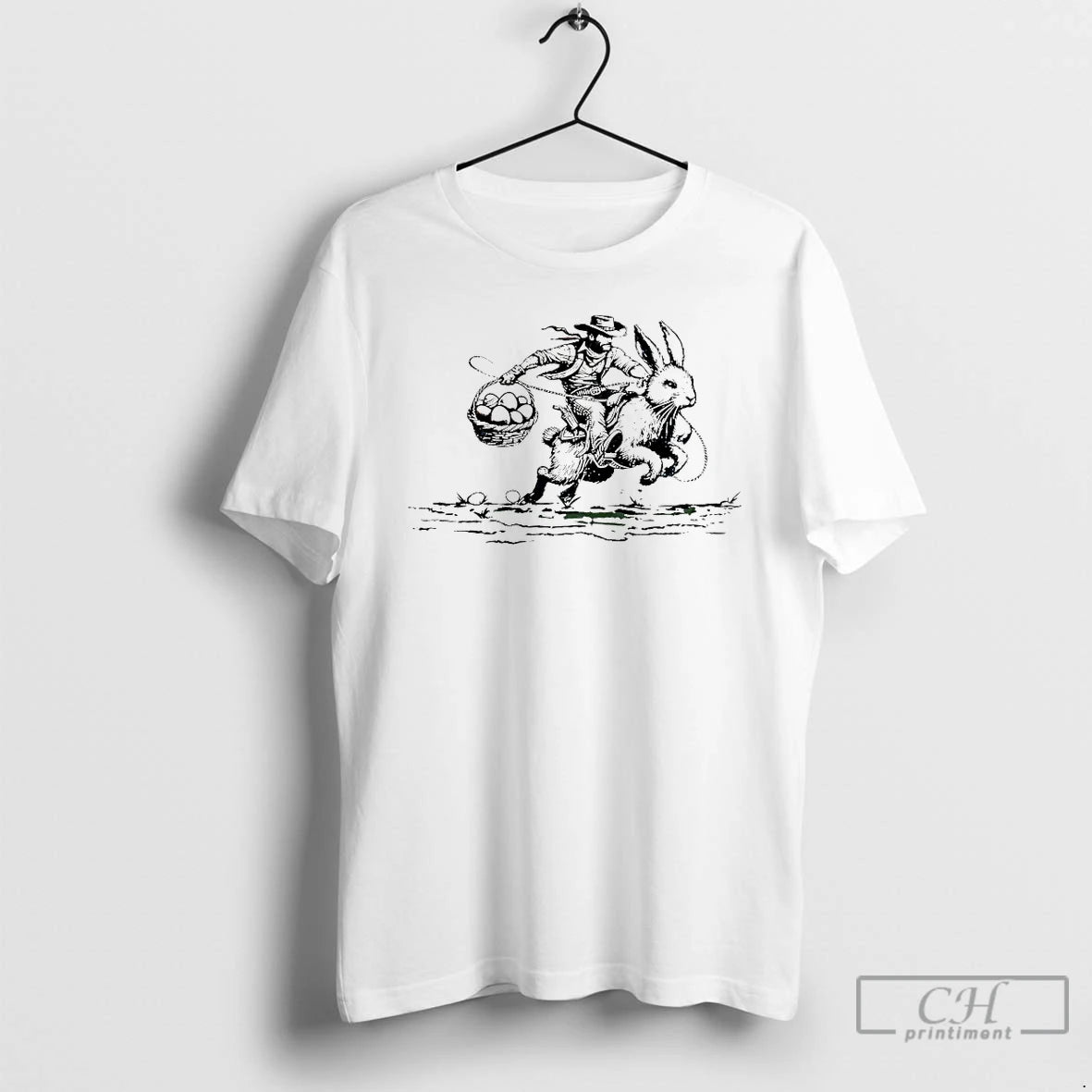 Classic Cowboy Riding Easter Bunny T-Shirts, Hoodie, Sweatshirt | HypeDripTees.com