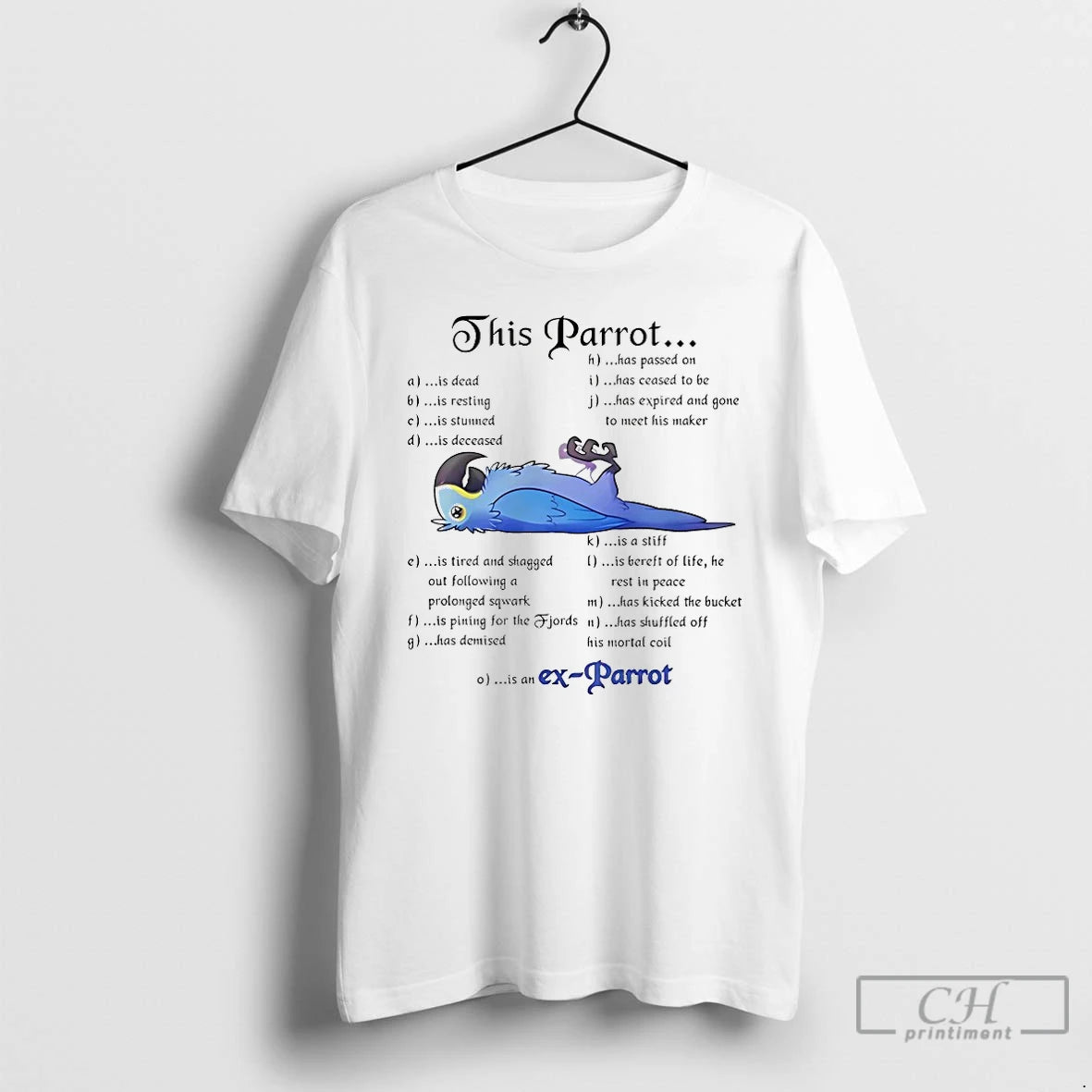 Classic Dead Parrot Sketch Monty Python T-Shirts, Hoodie, Sweatshirt | HypeDripTees.com