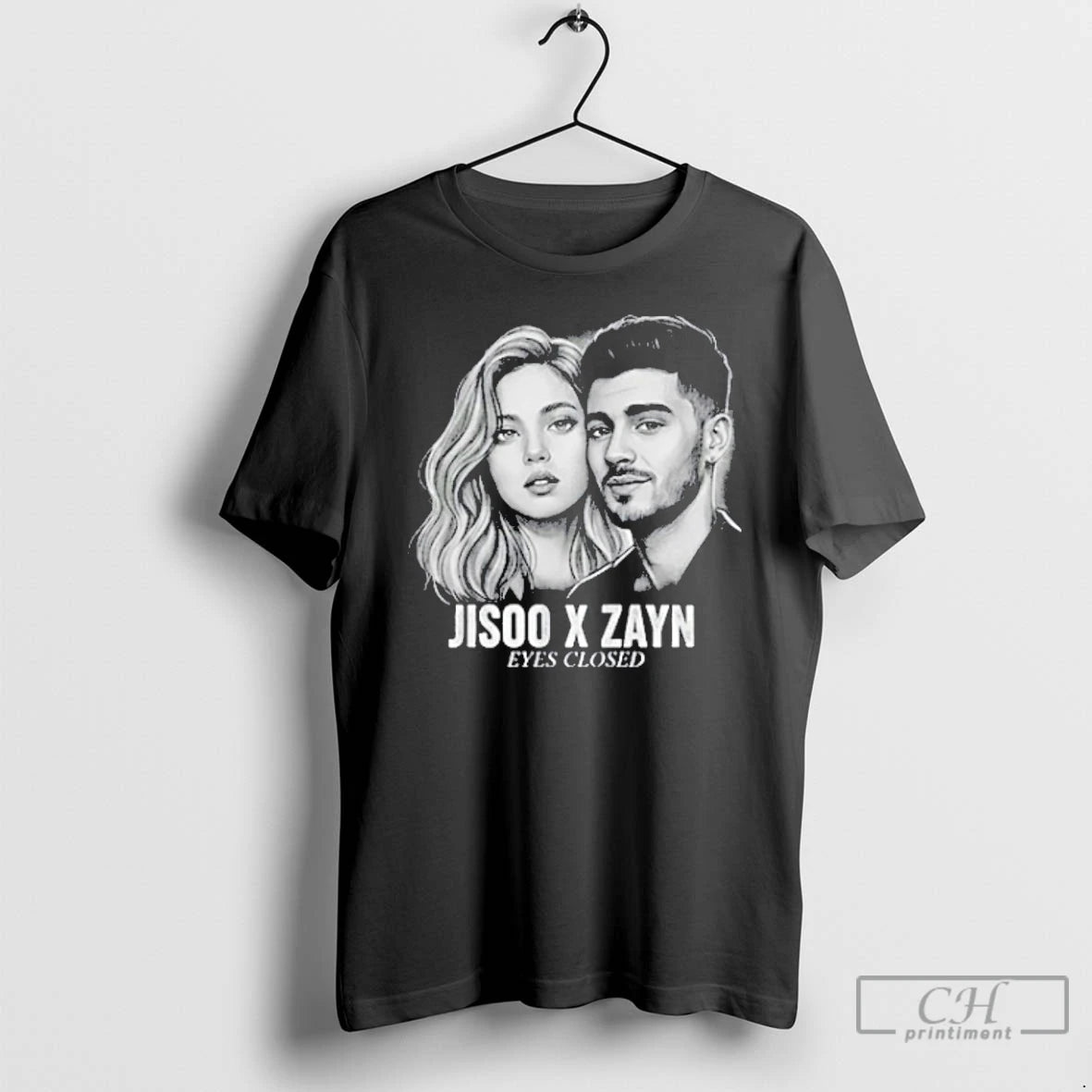 Classic Design Jisoo Zayn Eyes Closed 2025 T Shirts