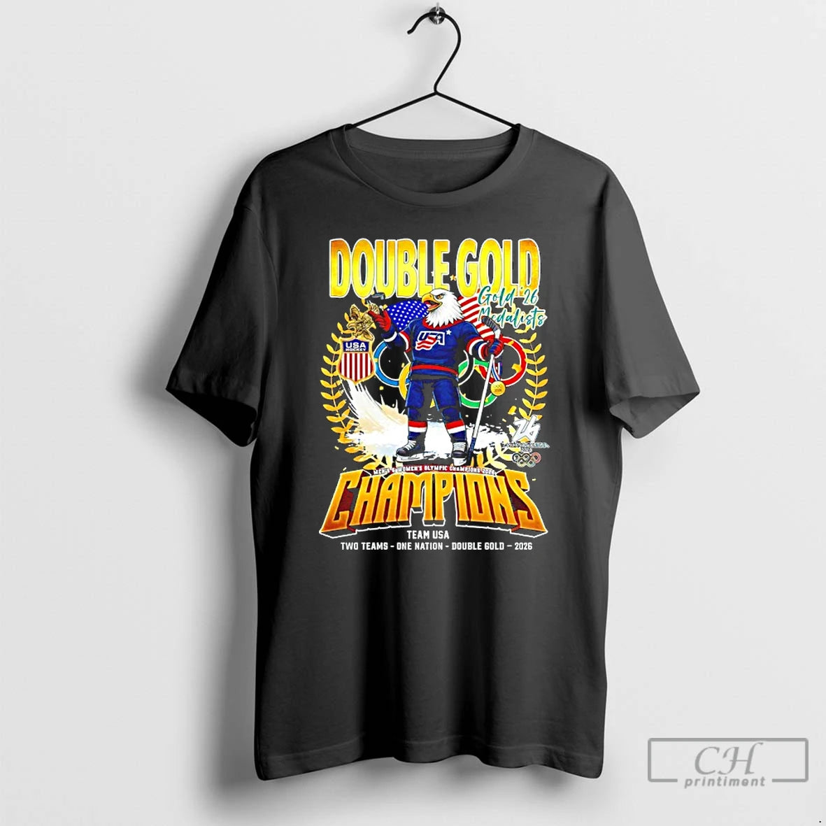 Classic Double Gold 2026 Medalist Mens And Womens Olympic Champions 2026 Team Usa T Shirts Hoodie, Sweatshirt